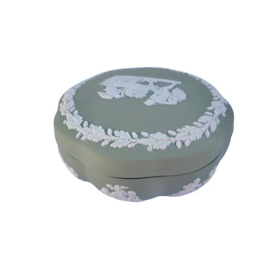 Wedgwood Jasper Green Powder Pot
