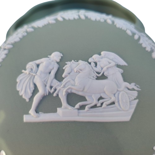 Wedgwood Jasper Green Powder Pot