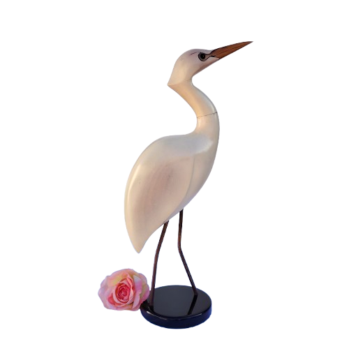 Feathers of Knysna carved and hand painted Egret Ltd Bird