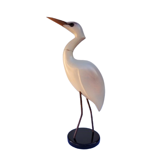 Feathers of Knysna carved and hand painted Egret Ltd Bird