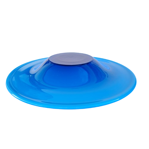 Stunning Quality Glass Milk white and blue large bowl