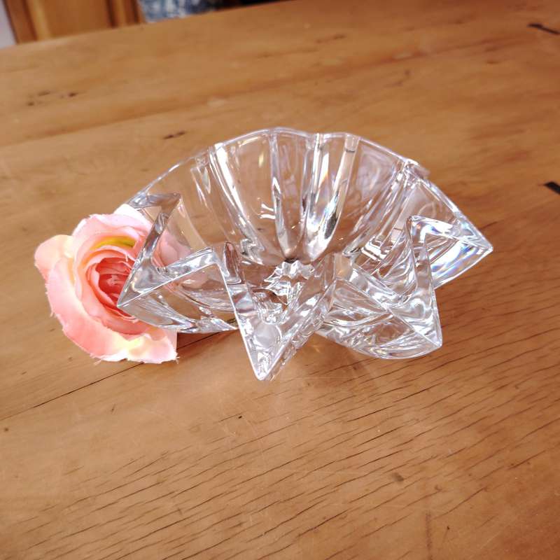 Cristal D'Arques Paris Star Lead Crystal Bowl Votive Candy Dish