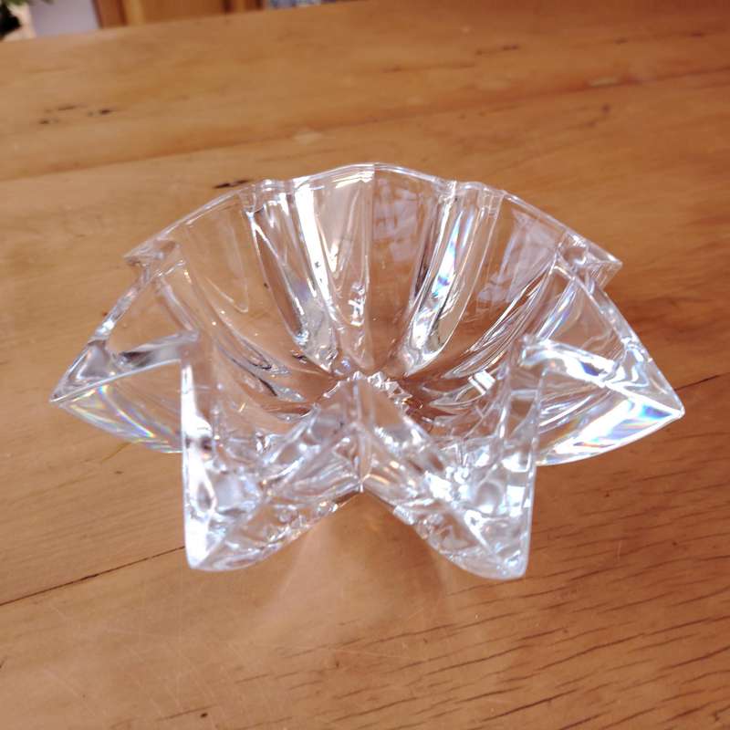 Cristal D'Arques Paris Star Lead Crystal Bowl Votive Candy Dish