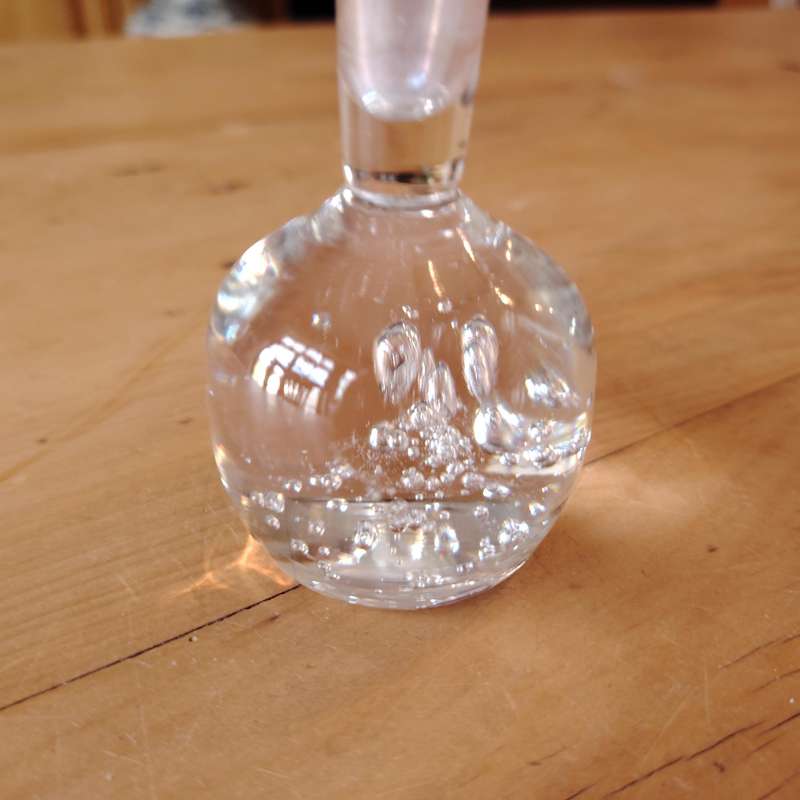 Quality Clear Glass Bud Vase with Bubbles