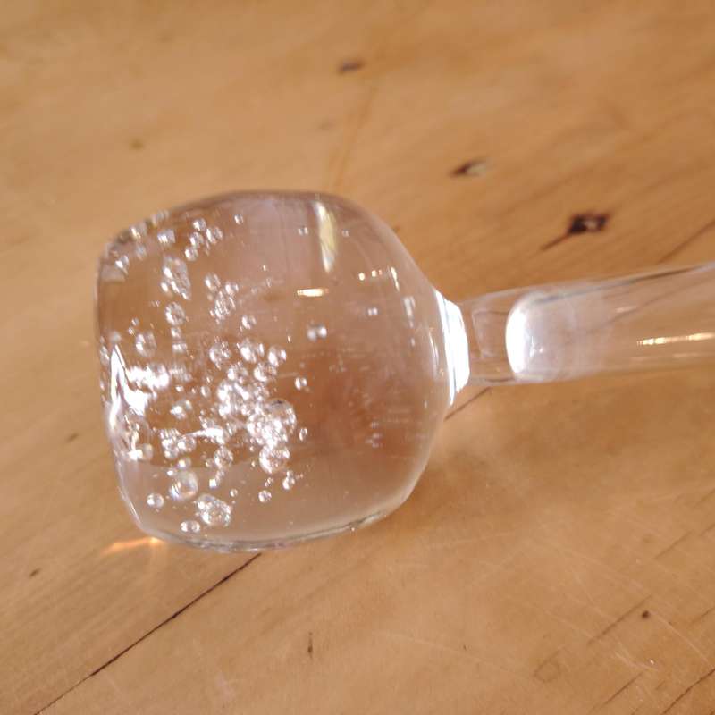 Quality Clear Glass Bud Vase with Bubbles