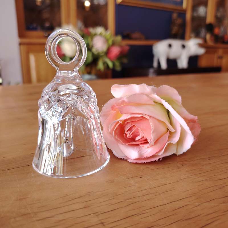 Beautiful Cut Glass Crystal Table Bell Maybe Waterford