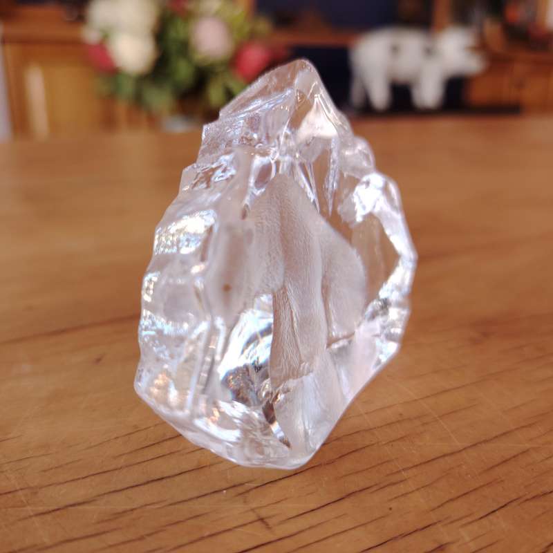 Mats Jonasson Crystal Polar Bear Art Glass Signed Made in Sweden