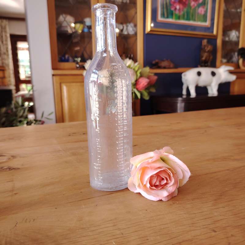 Vintage Glass graduated measuring bottle