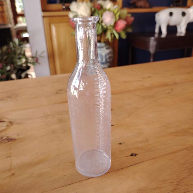 Vintage Glass graduated measuring bottle