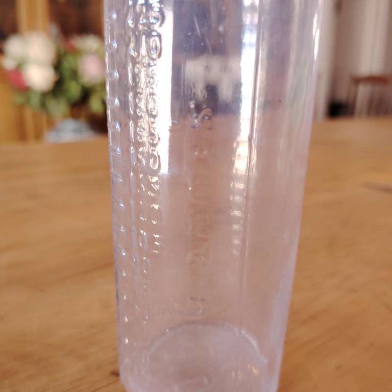 Vintage Glass graduated measuring bottle