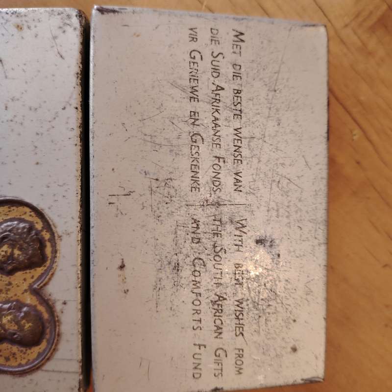 ORIGINAL- WW2 Jan & Isie Smuts South African New Year 1945 Chocolate Tin