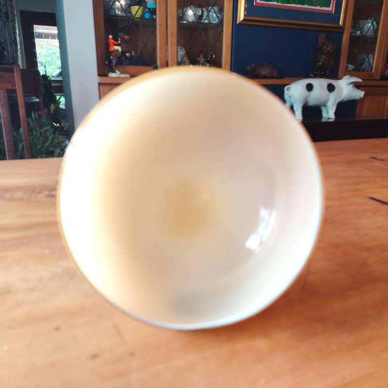 Vintage Hand-Blown German Butterscotch Cased Art Glass Brandy Balloon Bowl