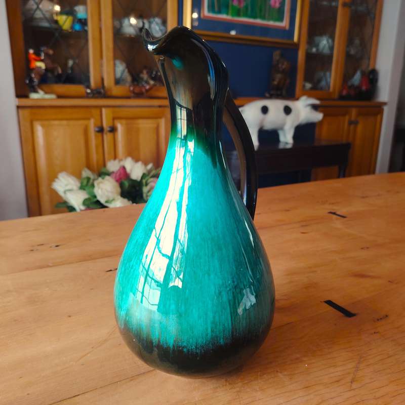 Blue Mountain Canada red clay pottery pitcher jug