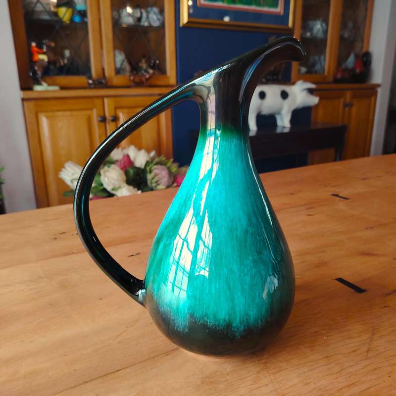 Blue Mountain Canada red clay pottery pitcher jug