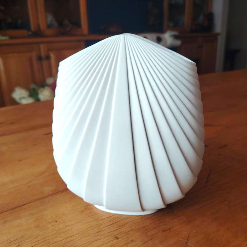 Rosenthal Porzellan Studio-Line Bisque Porcelain Op Art Vase by Max Fussl