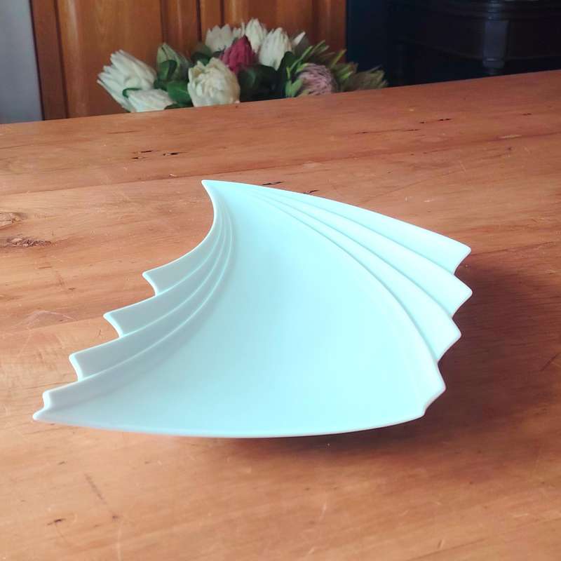 Rosenthal Porzellan Studio-Line Bisque Porcelain Op Art Plate by Max Fussl