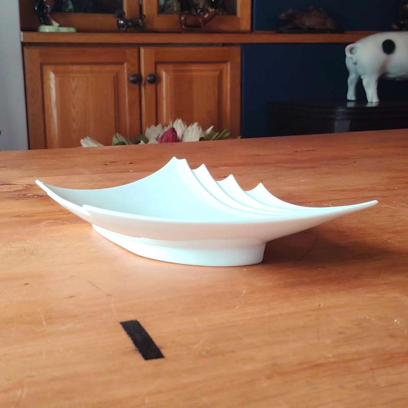 Rosenthal Porzellan Studio-Line Bisque Porcelain Op Art Plate by Max Fussl