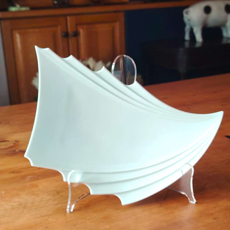 Rosenthal Porzellan Studio-Line Bisque Porcelain Op Art Plate by Max Fussl