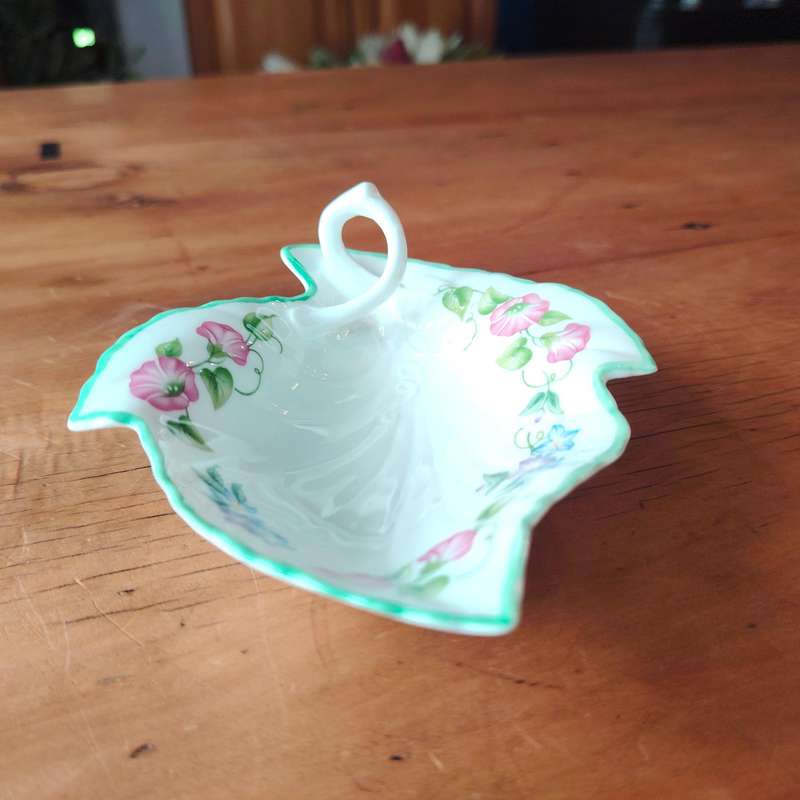 Royal Worcester Leaf Shape Dish English Garden