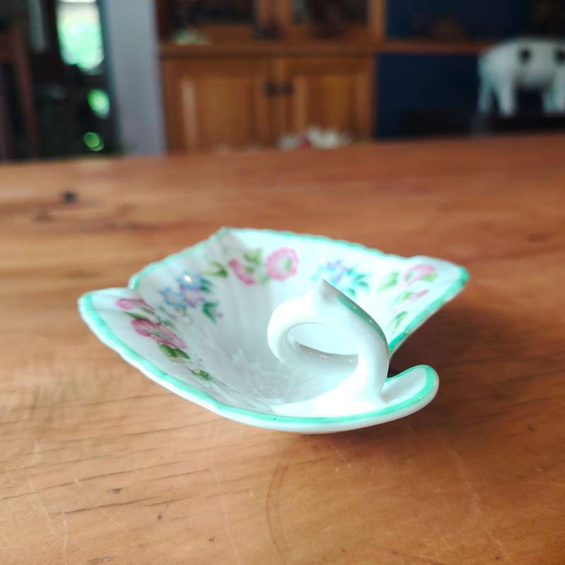 Royal Worcester Leaf Shape Dish English Garden
