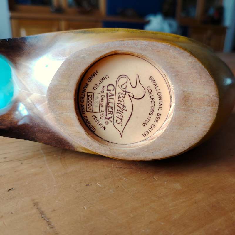 Feathers Gallery of Knysna carved and hand painted Female Swallowtail Bee-Eater Ltd Bird