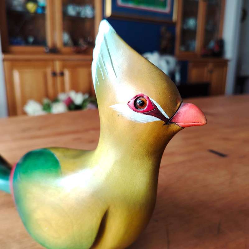 Feathers of Knysna Gallery carved and hand painted Knysna Lourie 359/975