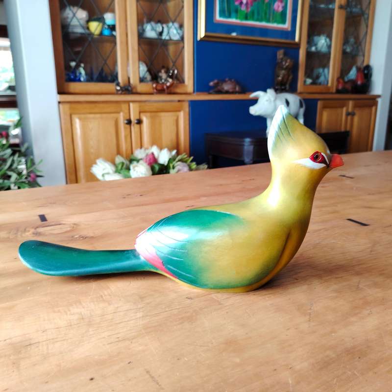 Feathers of Knysna Gallery carved and hand painted Knysna Lourie 359/975