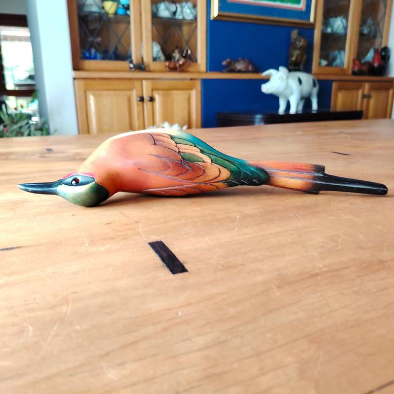 Feathers Gallery of Knysna carved and hand painted Male Carmine Bee Eater Ltd Bird