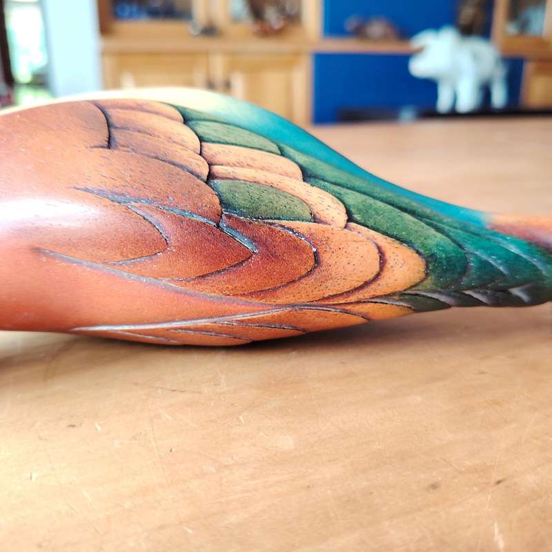 Feathers Gallery of Knysna carved and hand painted Male Carmine Bee Eater Ltd Bird