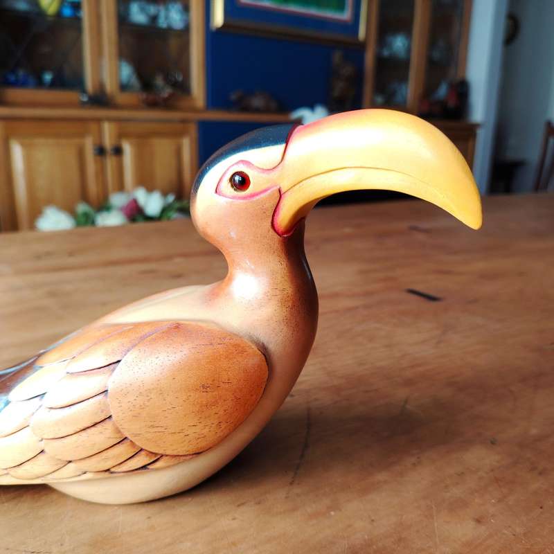 Feathers Gallery of Knysna carved and hand painted Yellowbilled Hornbill Ltd Bird