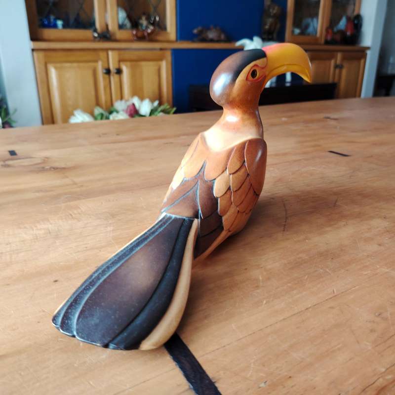 Feathers Gallery of Knysna carved and hand painted Yellowbilled Hornbill Ltd Bird