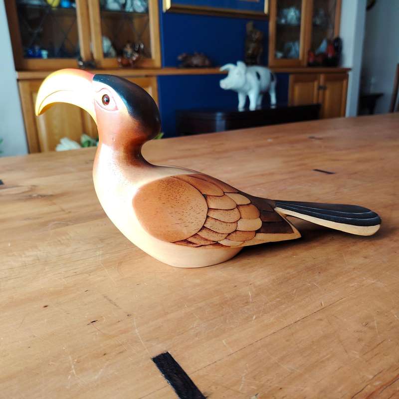 Feathers Gallery of Knysna carved and hand painted Yellowbilled Hornbill Ltd Bird