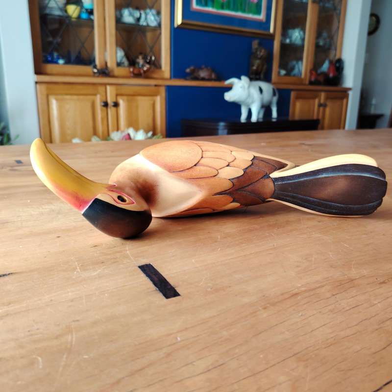 Feathers Gallery of Knysna carved and hand painted Yellowbilled Hornbill Ltd Bird