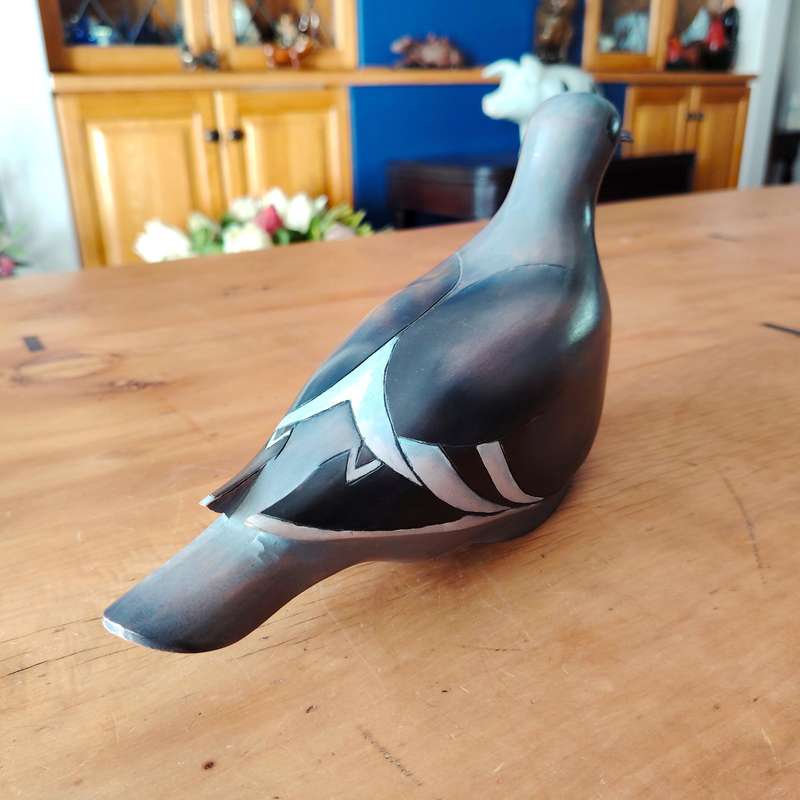 Feathers of Knysna carved and hand painted Feral Pigeon Turtledove 61/975