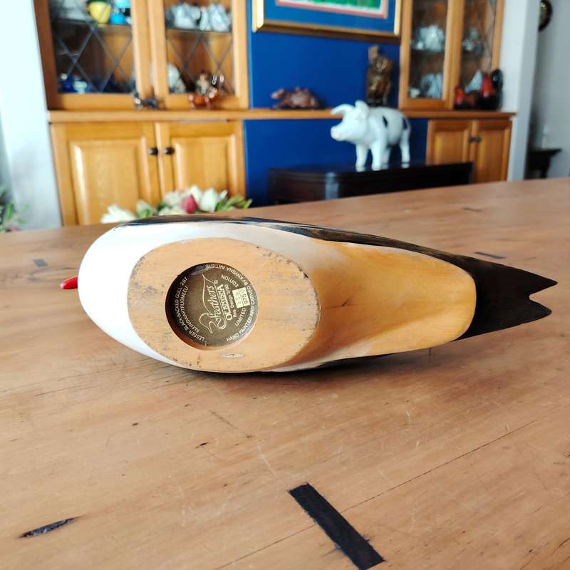 Feathers of Knysna carved and hand painted Large Female Lesser Black Backed Gull