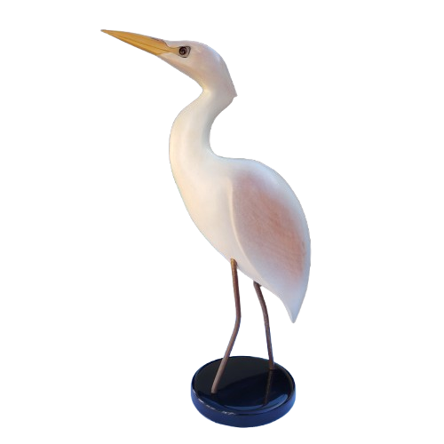Feathers of Knysna carved and hand painted Female Egret Ltd Bird