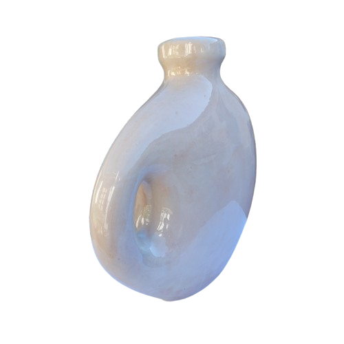 Huge cream glazed bottle vase could be converted into a lamp base