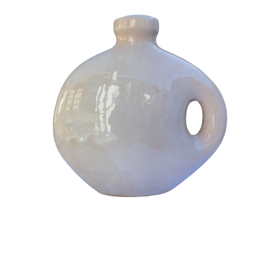 Huge cream glazed bottle vase could be converted into a lamp base