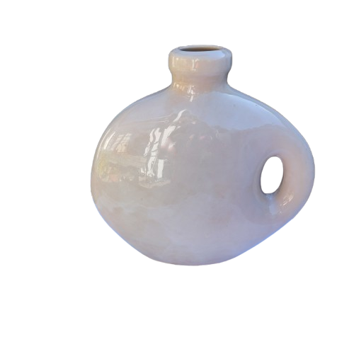 Huge cream glazed bottle vase could be converted into a lamp base