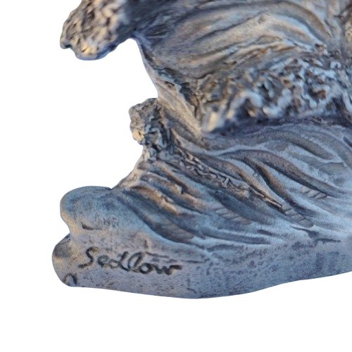 Masterworks Peter Sedlow Pewter Dolphin Clock