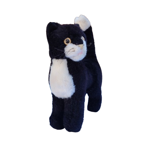 Dossy vintage Steiff black and white cat toy