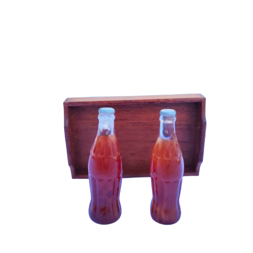 Original vintage Bodo Henning Tray and 2 x Coke Bottles