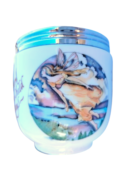 A rare Royal Worcester Fairy maxime egg coddler in the Peter Pan design