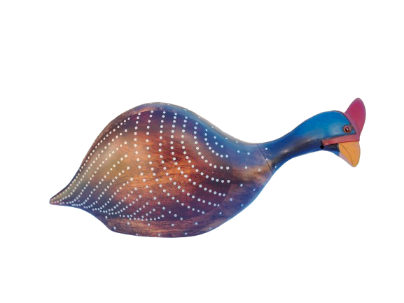 Feathers of Knysna carved and hand painted Crowned Guinea Fowl Series 1