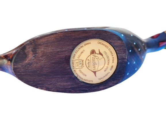 Feathers of Knysna carved and hand painted Crowned Guinea Fowl Series 1