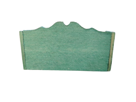Original vintage wooden doll furniture green Storage Bench