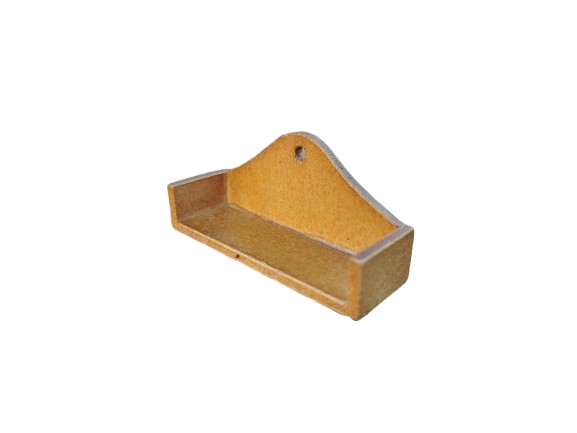 Original vintage wooden doll furniture wall shelf