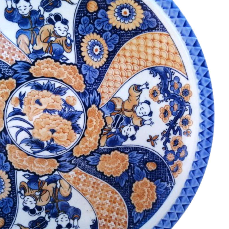 Imperial Japanese Imari Porcelain Large Round Charger Plate