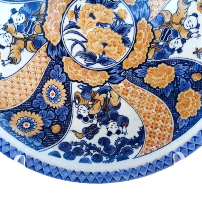 Imperial Japanese Imari Porcelain Large Round Charger Plate