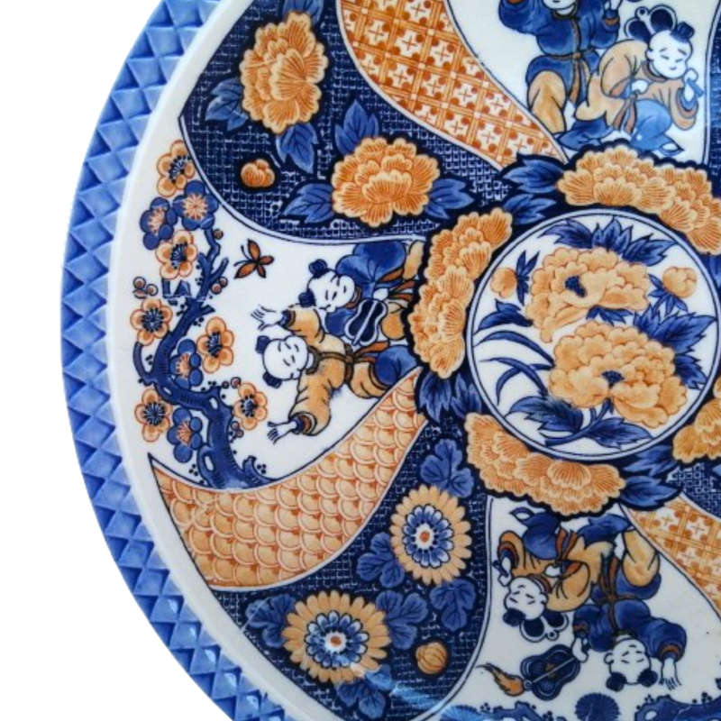 Imperial Japanese Imari Porcelain Large Round Charger Plate